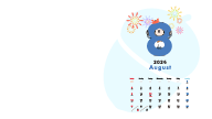 2026カレンダーAugust-2